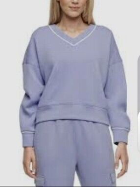Express Lilac Cargo Joggers & V‑Neck Sweatshirt Set